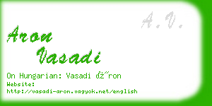 aron vasadi business card